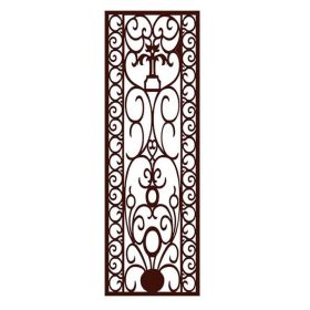 Chinese Style Retro Window Glass Film Imitation Wooden Lattice Privacy Non-Adhesive Static Glass Film; 15x39 inches