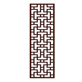 Antique Chinese Frosted Glass Window Film Imitation Redwood Lattice Window Film No Glue Sliding Door Static Film; 15x39 inch