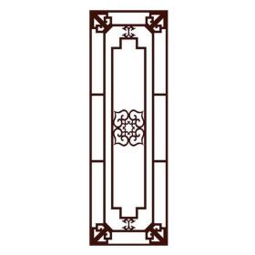 Chinese Privacy Frosted Glass Window Film Imitation Redwood Lattice Window Film No Glue Sliding Door Static Film; 15x39 inch