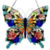 Acrylic Butterfly Pendant Wall Decoration Creative Wall Art Crafts Colorful Stain Glass Butterfly Home Hanging Decor For Bedroom