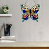 Acrylic Butterfly Pendant Wall Decoration Creative Wall Art Crafts Colorful Stain Glass Butterfly Home Hanging Decor For Bedroom